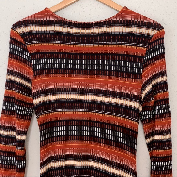 Maeve by Anthropologie Parkside Knit Jersey Striped Midi Dress Size M - Picture 12 of 14